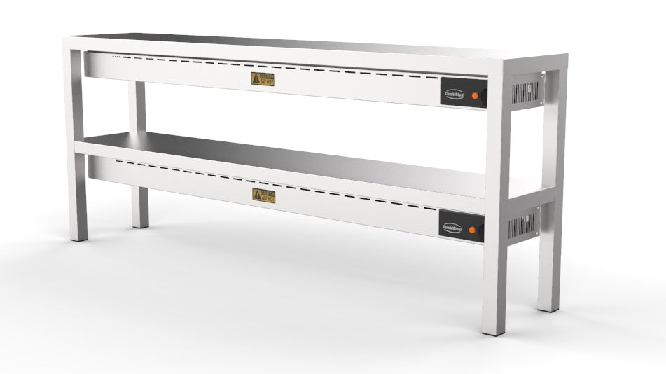 Combisteel Overshelf Ceramic Heated Gantry 2 Levels 1800 With 10 Heaters Of 250W | 7020.0750 Heated Gantry Chef's Rack Combisteel