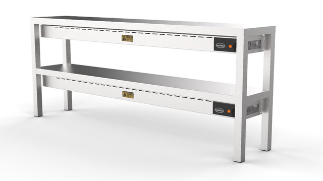 Combisteel Overshelf Ceramic Heated Gantry 2 Levels 1800 With 10 Heaters Of 250W | 7020.0750 Heated Gantry Chef's Rack Combisteel