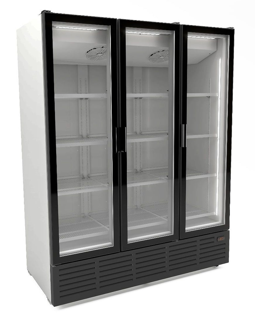 Combisteel Triple Hinged Glass Door Display Fridge Merchandiser 1560Ltr - 7072.1015 Upright Glass Door Fridges Combisteel   