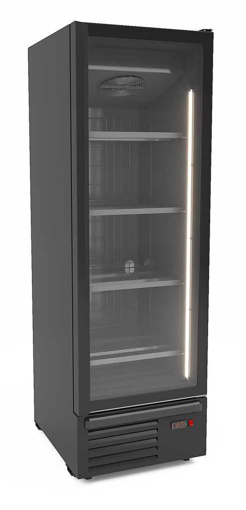 Combisteel Freezer 1 Glass Door Black 500L | 7072.1135 Upright Glass Door Freezers Combisteel