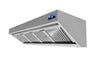 Combisteel 900mm Deep Extraction Hood 2400mm Wide With Motor, Filters & LED Lights | 7088.0025 Kitchen Canopies & Cooker Hoods Combisteel
