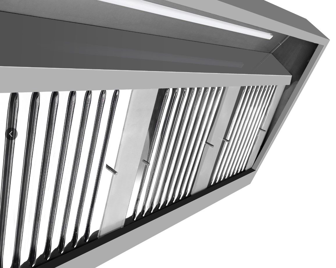 Combisteel 900mm Deep Extraction Hood 1600mm Wide With Motor, Filters & LED Lights | 7088.0015 Kitchen Canopies & Cooker Hoods Combisteel