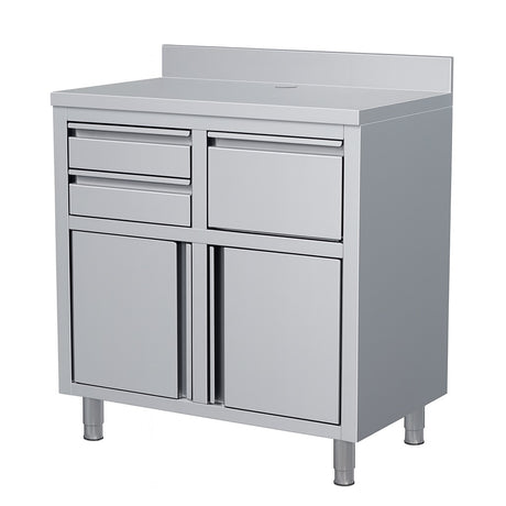 Combisteel 1250mm Stainless Steel Coffee Work Station Unit with Drawers & Storage | 7088.1005 Back Bar Coffee Units Combisteel