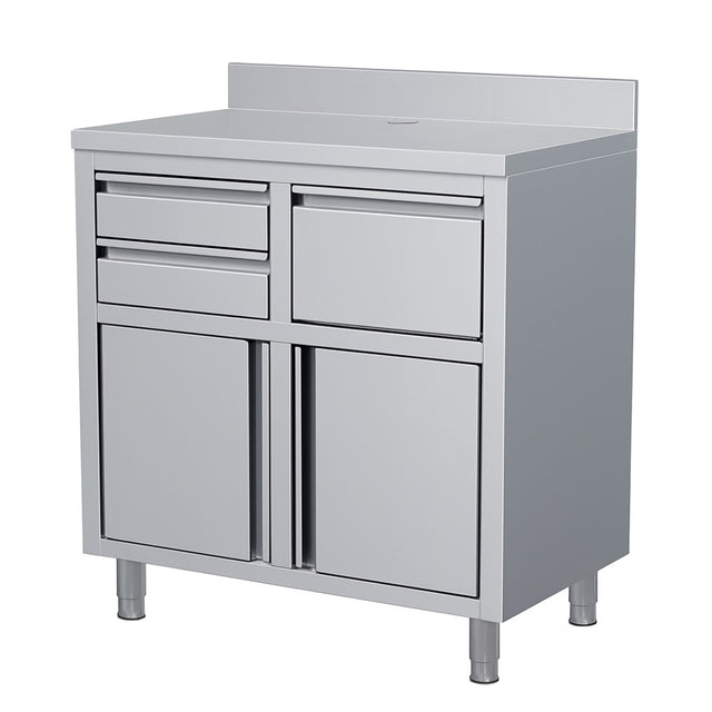 Combisteel 1250mm Stainless Steel Coffee Work Station Unit with Drawers & Storage | 7088.1005 Back Bar Coffee Units Combisteel