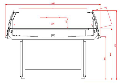 Combisteel Cooling Island With Glass Cover 1.3 - 7090.0025 Refrigerated Merchandisers Combisteel   