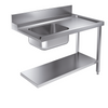 Combisteel Single Bowl Dishwasher Sink – 1200mm, Right Hand Drainer With Undershelf | 7106.1010 Dishwasher Sinks Combisteel