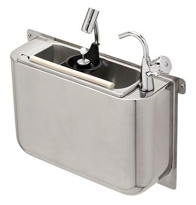 Combisteel Sink For Ice Cream Scoop With Water Tap And Scoop Shower 410X120X270  With Water Drain Hole, Water Connection And Overflow Pipe - 7108.0040 Combisteel Accessories & Spare Parts Combisteel   