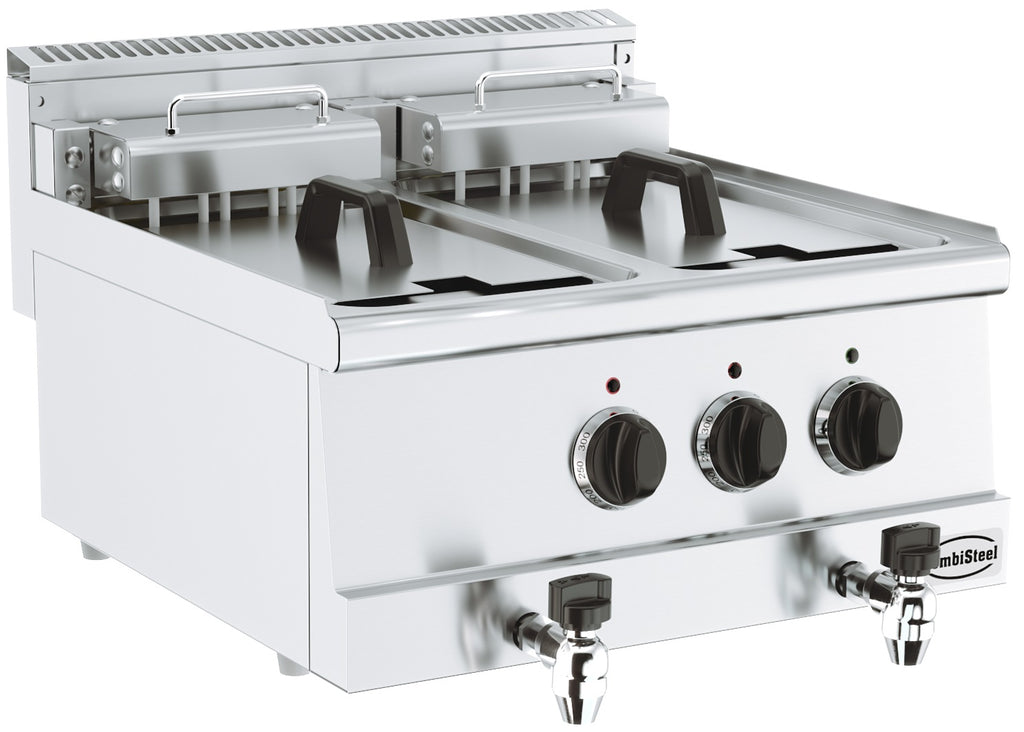 Combisteel Base 600 Electric Fryer 2X10L - 7178.0095 Countertop Electric Fryers Combisteel   