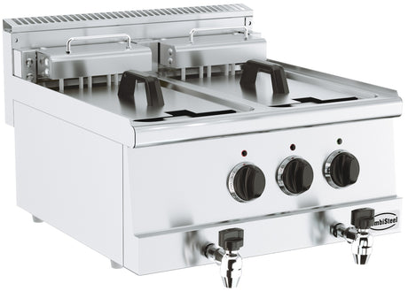 Combisteel Base 600 Electric Fryer 2X10L - 7178.0095 Countertop Electric Fryers Combisteel   