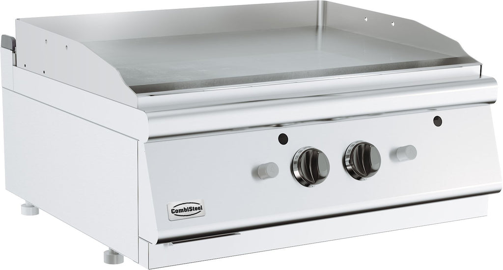 Combisteel Gas Counter Top Frying Griddle 2 Burner 800mm Wide - 7178.0230 Gas Griddles Combisteel   