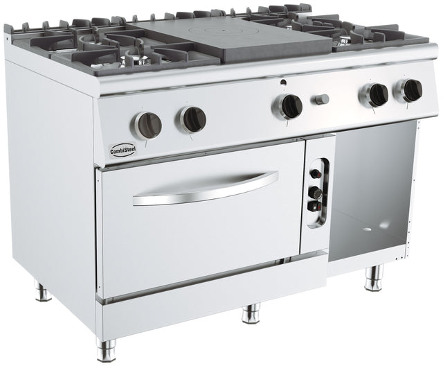 Combisteel Base 700 Solid Top Range 4 Burner Gas Oven - 7178.0590 4 & 6 Burner Ovens Combisteel   