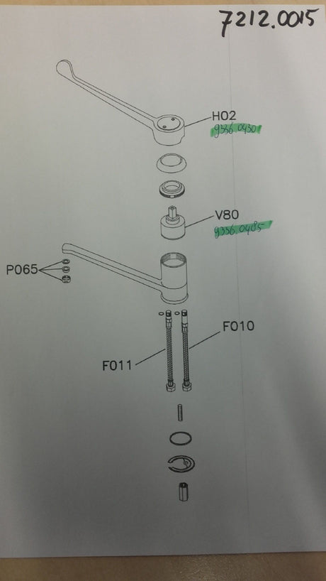 Combisteel Faucet With Elbow Operation - 7212.0015 Mixer Taps Combisteel   