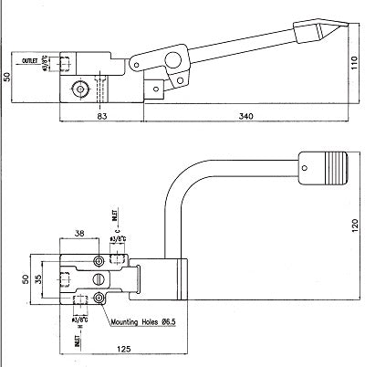 Combisteel Pedal Controlled Mixing Faucet 1 Pedal - 7212.0055 Combisteel Accessories & Spare Parts Combisteel   