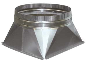 Combisteel Square To Round Converter - 7222.0520 Aluminium Pipe Extraction Ducting Combisteel   