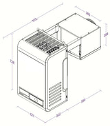 Combisteel Chiller Monoblock Refrigeration Unit Wall-Mounted Straddle Type | Capacity 9.6-19.9 m3 | Bluetooth - 7265.0010 Cold & Freezer Room Refrigeration Units Combisteel