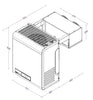 Combisteel Chiller Monoblock Refrigeration Unit Wall-Mounted Straddle Type | Capacity 13.2-27.6 m3 | Bluetooth - 7265.0015 Cold & Freezer Room Refrigeration Units Combisteel