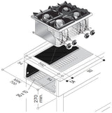 Combisteel Gas Range 4 Burner 14Kw - 7266.0020 Combisteel Accessories & Spare Parts Combisteel   