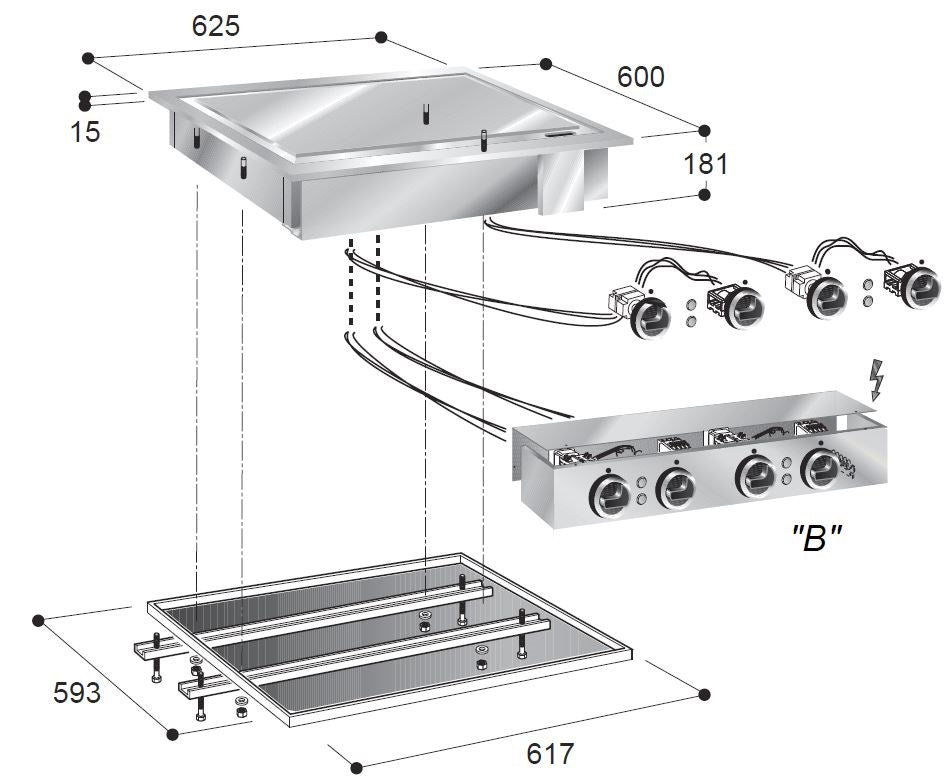 Combisteel Electric Fry Top Smooth 400V - 7266.0050 Combisteel Accessories & Spare Parts Combisteel   