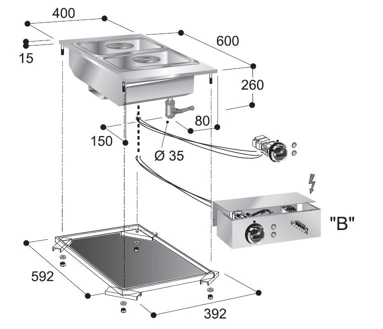 Combisteel Bain-Marie Unit - 7266.0090 Combisteel Accessories & Spare Parts Combisteel   