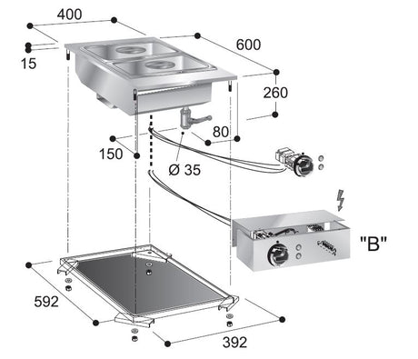 Combisteel Bain-Marie Unit - 7266.0090 Combisteel Accessories & Spare Parts Combisteel   