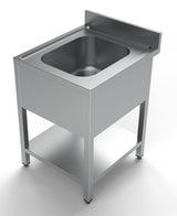 Combisteel Stainless Steel Sink Single Bowl 600mm Wide - 7333.0810 Single Bowl Sinks Combisteel   