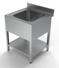 Combisteel Commercial Stainless Steel Sink Single Bowl 700mm Wide | 7333.0815 Single Bowl Sinks Combisteel