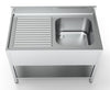 Combisteel Stainless Steel Sink Single Right Hand Bowl 1200mm Wide - 7333.0835 Single Bowl Sinks Combisteel   