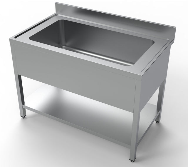 Combisteel Extra Wide Single Pot Wash Catering Sink 1500mm - 7333.1305 Pot Wash Sinks Combisteel   