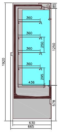 Combisteel Wall Mounted Unit Jamie 1.3 - 7350.0035 Refrigerated Merchandisers Combisteel   