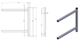Combisteel Permanent Bracket Double 400 - 7412.1731 Combisteel Accessories & Spare Parts Combisteel   