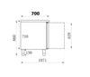 Combisteel Refrigerated Negative Counter 3 Doors - 7450.0083 Refrigerated Counters - Triple Door Combisteel   