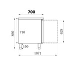Combisteel Refrigerated Negative Counter 3 Doors - 7450.0083 Refrigerated Counters - Triple Door Combisteel   