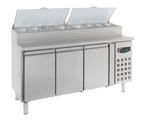 Combisteel Saladette 3 Doors 8X1/3GN Container - 7450.0104 Saladette Counters Combisteel   