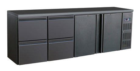 Combisteel Barcooler Black 2 Doors And 2 Drawers | 7450.0327 Drawer Bottle Coolers Combisteel