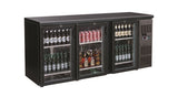 Combisteel Backbar Cooler Black 3 Glass Doors - 7450.0340 Triple Door Bottle Coolers Combisteel   