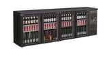 Combisteel Backbar Cooler Black 4 Glass Doors - 7450.0345 Four Door Bottle Coolers Combisteel   