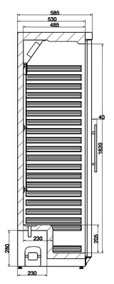 Combisteel Refrigerator 1 Glass Door - 7450.0557 Upright Glass Door Fridges Combisteel   