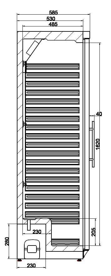 Combisteel Refrigerator 1 Glass Door - 7450.0557 Upright Glass Door Fridges Combisteel   
