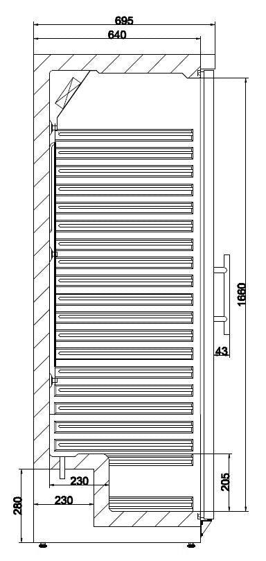 Combisteel Refrigerator 1 Glass Door - 7450.0562 Upright Glass Door Fridges Combisteel   