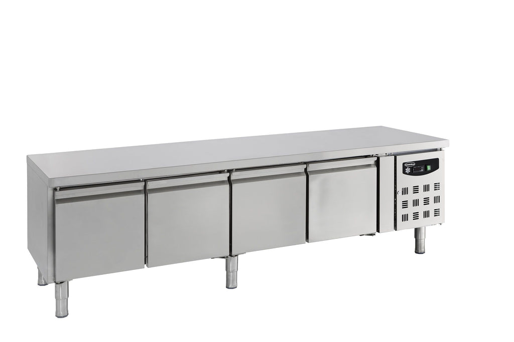 Combisteel Low Height Refrigerated Counter 4 Doors | 600mm High Undercounter Prep Fridge - 7950.0440 Refrigerated Counters - Four Door Combisteel