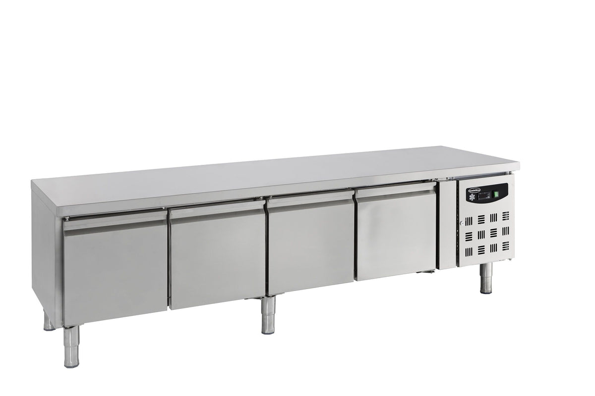 High Low Counter Combisteel Low Height Refrigerated Counter 4 Doors | 600mm High Underc ...