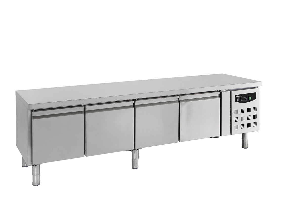 Combisteel Low Height Refrigerated Counter 4 Doors | 600mm High Undercounter Prep Fridge - 7950.0440 Refrigerated Counters - Four Door Combisteel