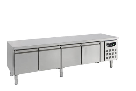 Combisteel Low Height Refrigerated Counter 4 Doors | 600mm High Undercounter Prep Fridge - 7950.0440 Refrigerated Counters - Four Door Combisteel