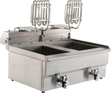 Combisteel Electric Counter Top Fryer Twin Tank 2 x 8 Litre - 7455.1005 Countertop Electric Fryers Combisteel   
