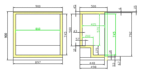 Combisteel Backbar Cooler Black 2 Doors Hinged - 7455.1305 Double Door Bottle Coolers Combisteel