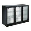 Combisteel Backbar Cooler Black 3 Doors - 7455.1310 Triple Door Bottle Coolers Combisteel   