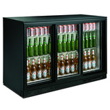 Combisteel Backbar Cooler Black 3 Sliding Doors - 7455.1320 Triple Door Bottle Coolers Combisteel   