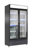 Combisteel BEZ-780 GD Black Double Glass Door Refrigerator – Commercial Display Fridge | 7455.1394 Upright Glass Door Fridges Combisteel