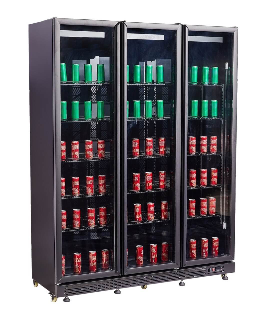 Combisteel Triple Hinged Glass Door Display Fridge Merchandiser 1200Ltr - 7455.1920 Upright Glass Door Fridges Combisteel