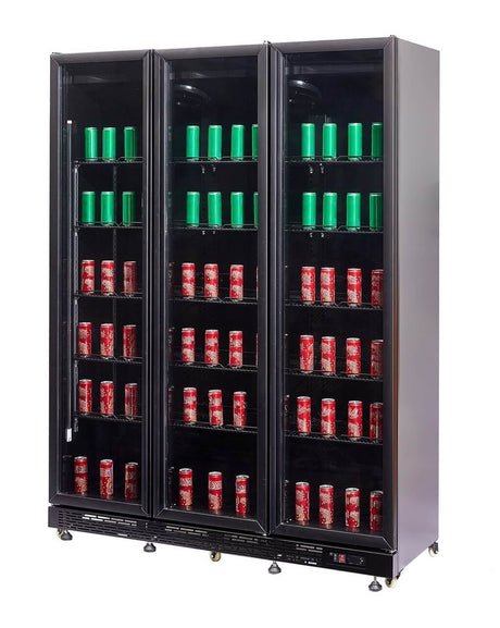 Combisteel Triple Hinged Glass Door Display Fridge Merchandiser 1200Ltr - 7455.1920 Upright Glass Door Fridges Combisteel